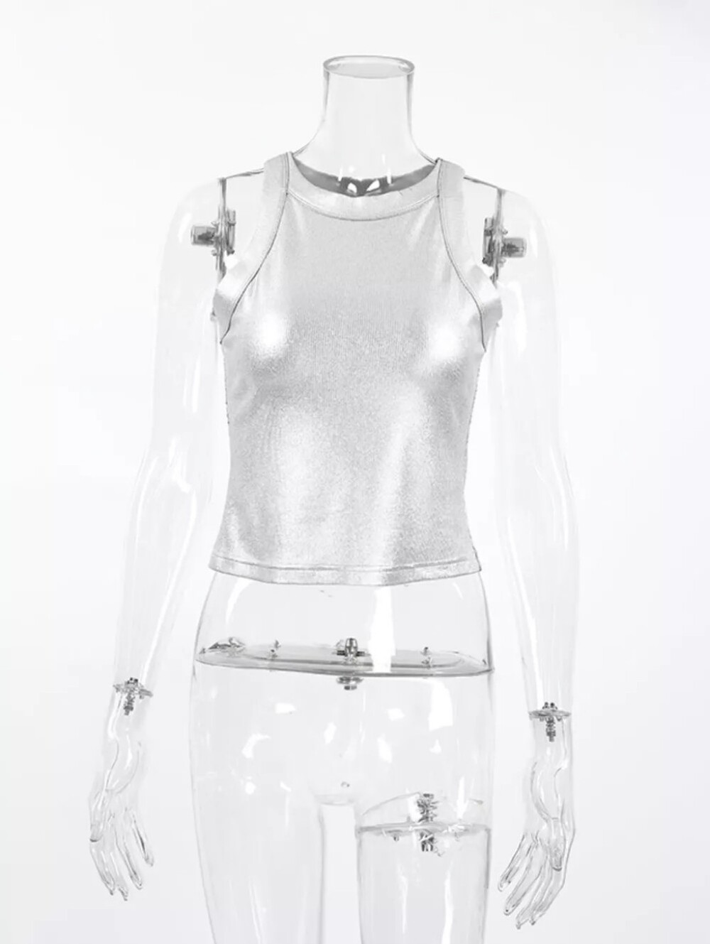 Ribbed Racerback Tank Top - Picture 5 of 13